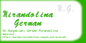 mirandolina german business card